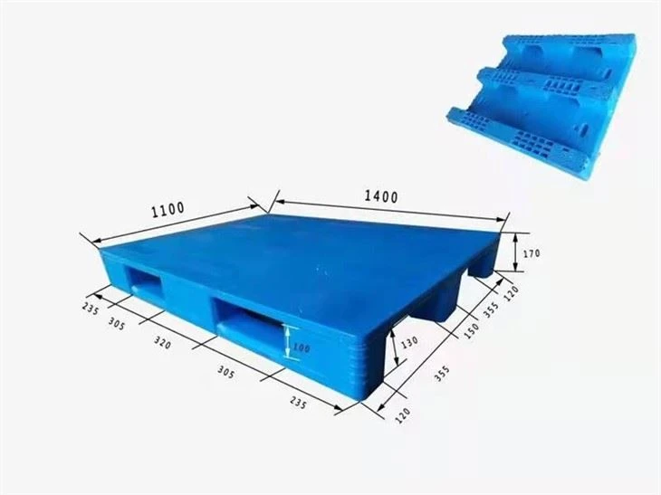 1400 x 1100 x 170 mm Skládací perforovaná velká plastová paleta